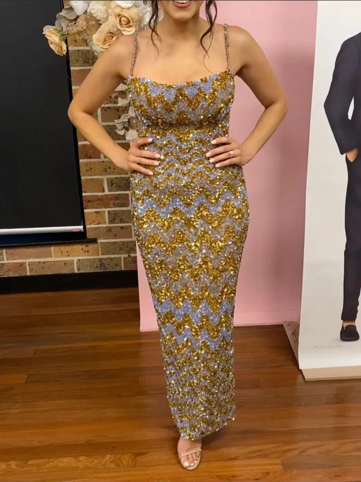 Rachel Gilbert Callum Gown Gold 2/AU10 - Image 6