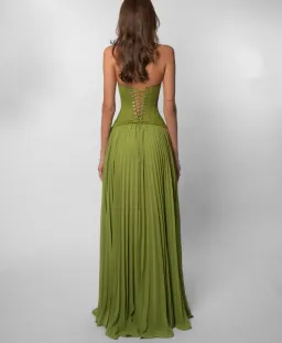Fenity Gaia Dress in Green Size S/8 for rent on The Volte - image 3