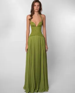 Fenity Gaia Dress in Green Size S/8 for rent on The Volte - image 1