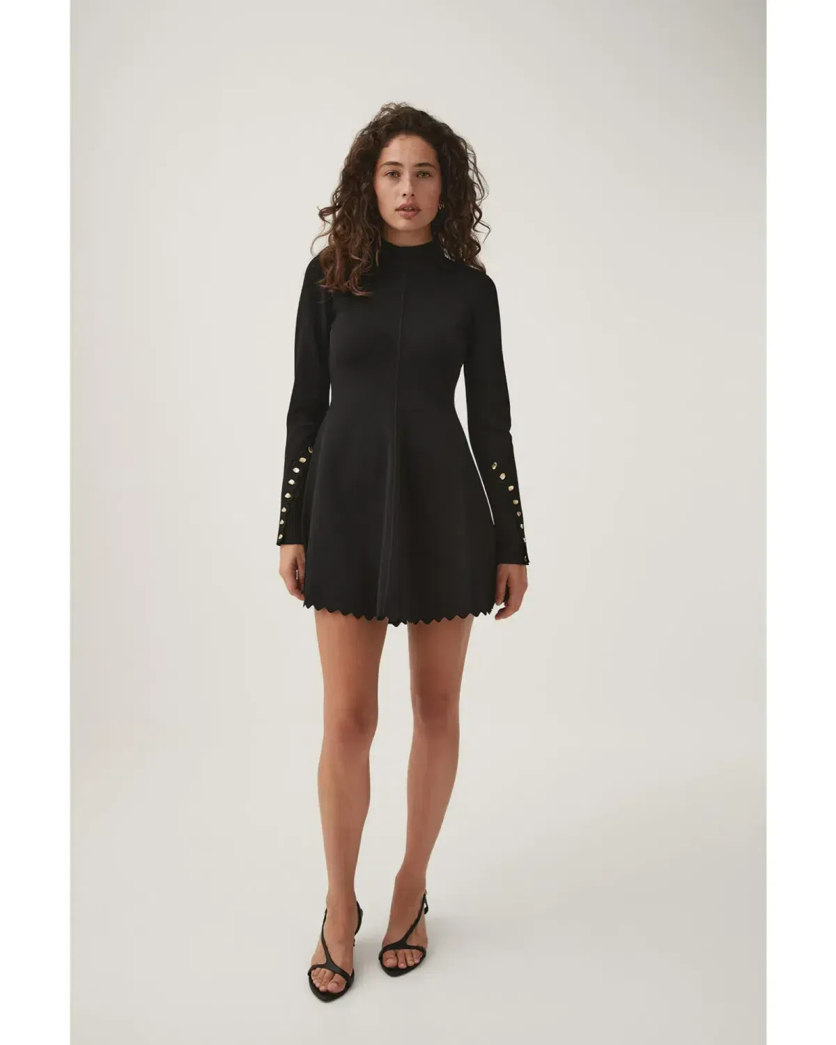 AJE BLACK HARMONY KNIT DRESS SIZE XXS - Image 1