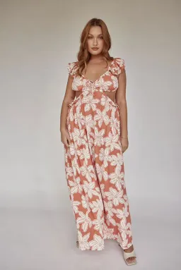 Sabo Skirt Archa Maxi Dress - Orange - XS for rent on The Volte - image 1