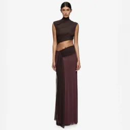 Bec and Bridge Conni Twist Maxi Dress Aubergine Dark Choc Size 8 for rent on The Volte - image 3