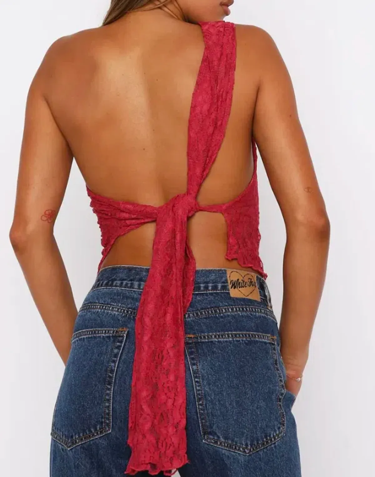 White Fox Boutique It's a Love Story Top in Berry - Image 2