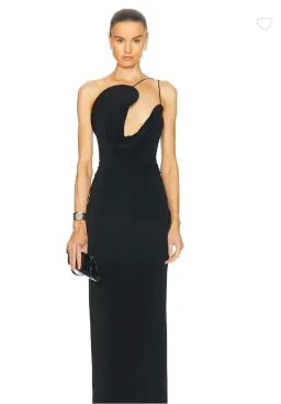BNWT Christopher Esber Black Wave Coil Dress - Size 8 AU for rent on The Volte - image 2