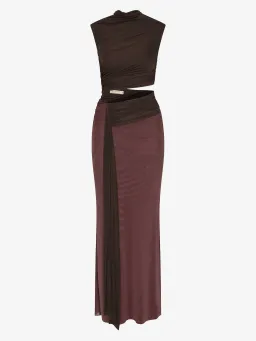 Bec & Bridge Conni Maxi Dress in Dark Chocolate/Aubergine Size AU 8 for rent on The Volte - image 6