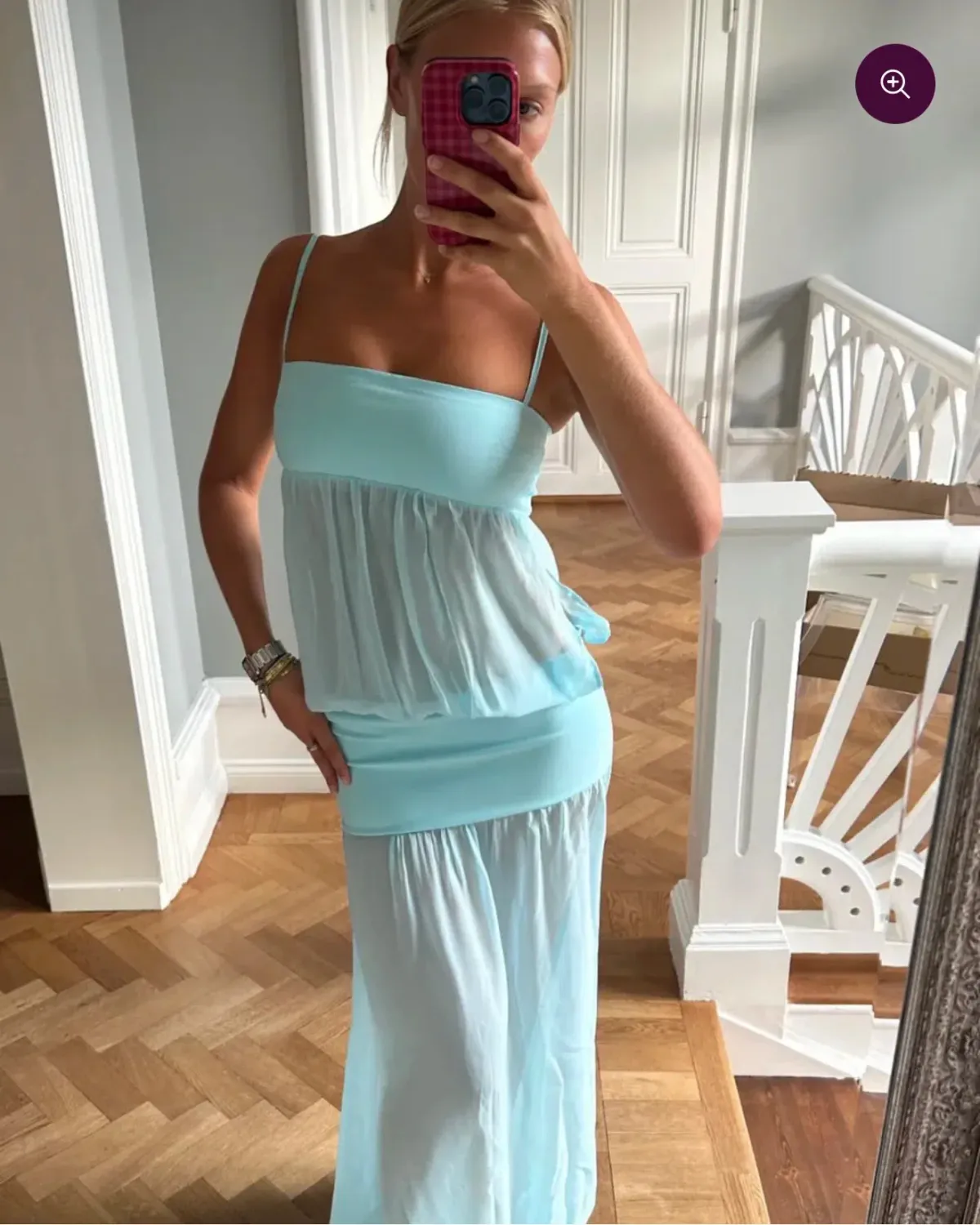 ANCE GRIA ROMEO GOWN IN AQUA BLUE - Image 4