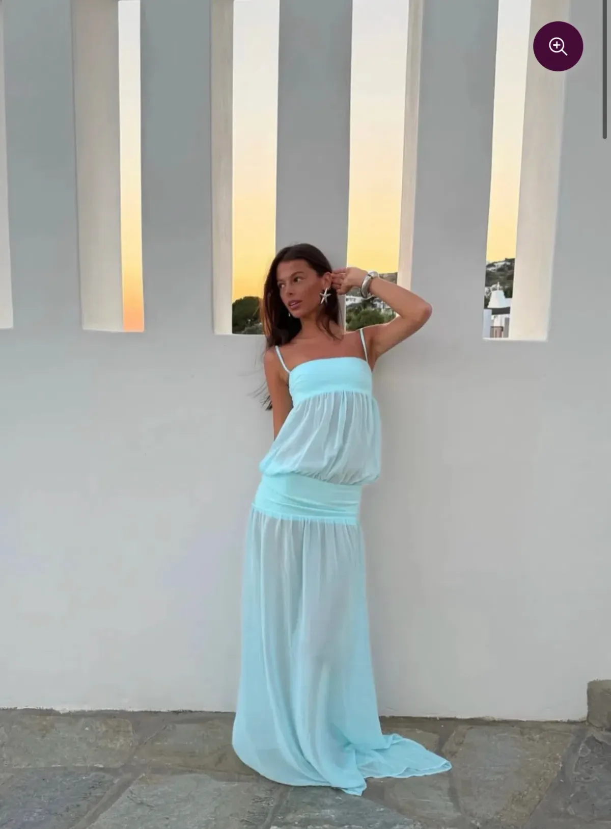 ANCE GRIA ROMEO GOWN IN AQUA BLUE - Image 1