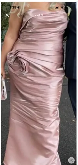 Duchess Boutique Dress Terani Couture Gown Champagne Nude color Size 16-18 for rent on The Volte - image 2
