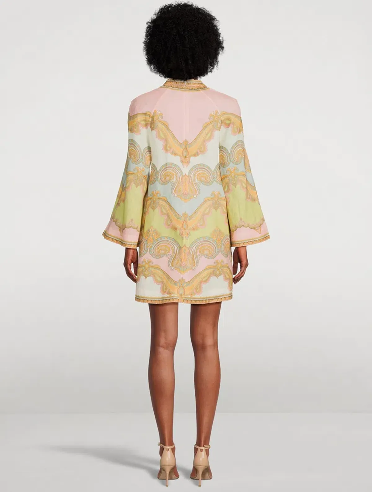 Zimmermann Maxine Tunic Mini Dress in Gold Paisley Size 2 / AU 12 - Image 2