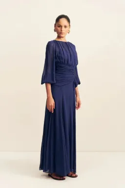 Shona Joy Romy High Neck Balloon Sleeve Maxi Dress; size 12 for rent on The Volte - image 5