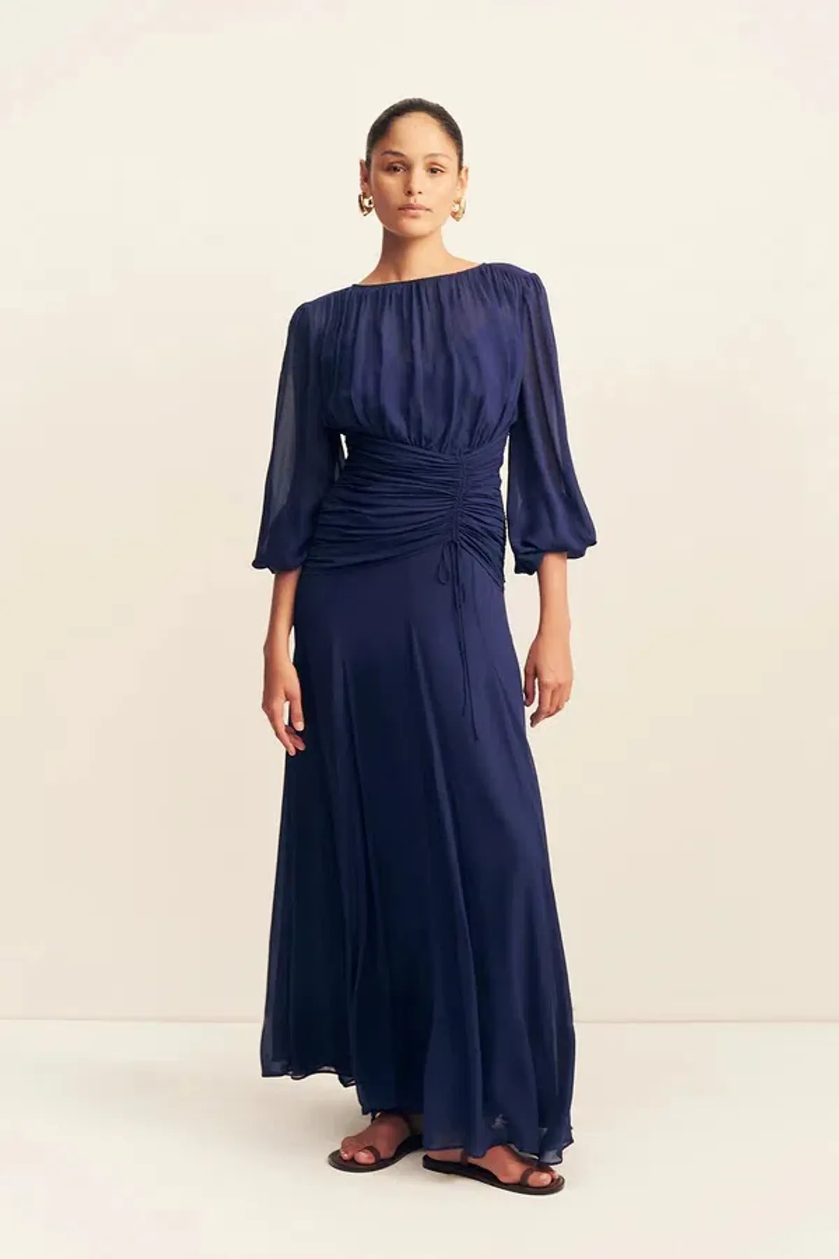 Shona Joy Romy High Neck Balloon Sleeve Maxi Dress; size 12 - Image 1