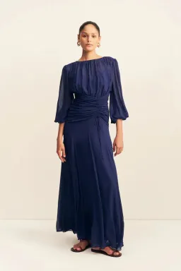 Shona Joy Romy High Neck Balloon Sleeve Maxi Dress; size 14 for rent on The Volte - image 1