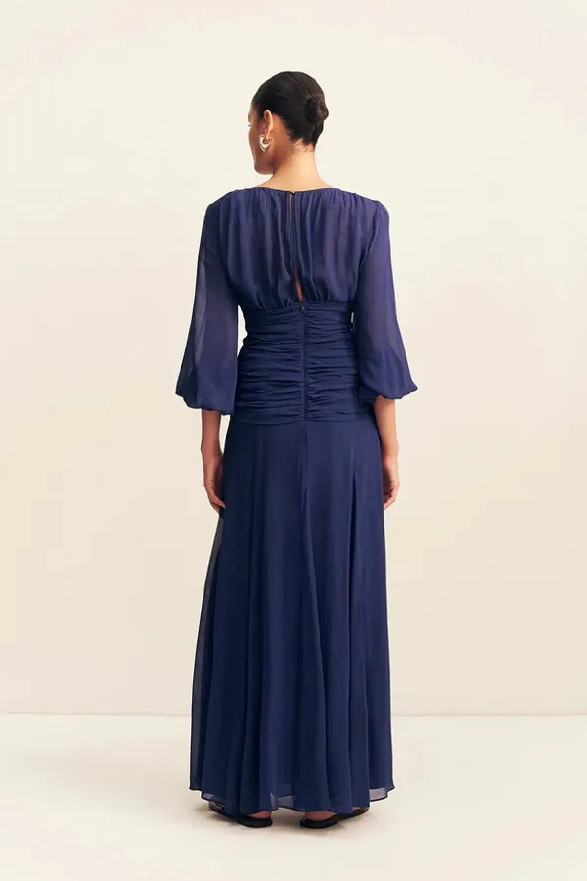 Shona Joy Romy High Neck Balloon Sleeve Maxi Dress; size 14 - Image 3