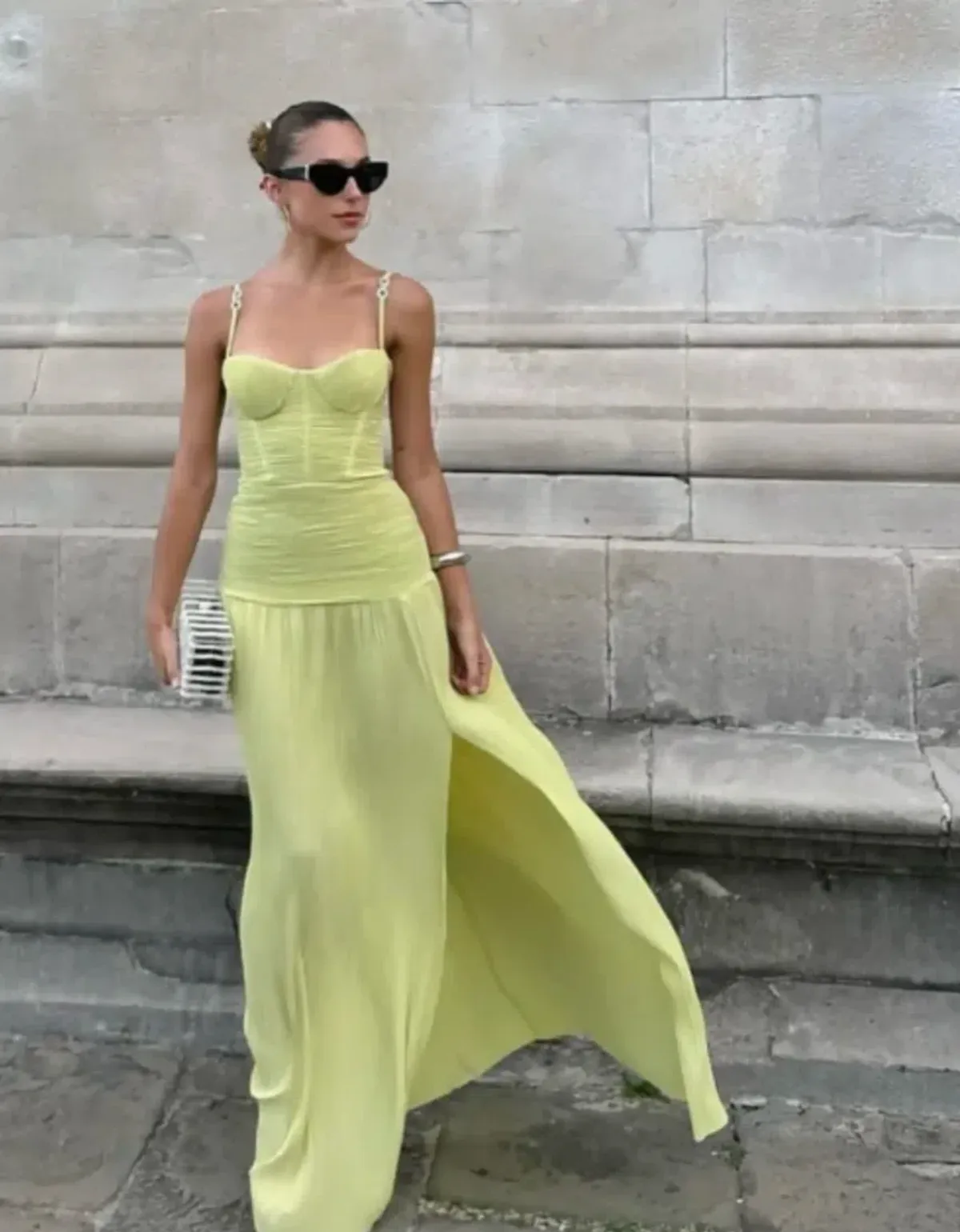MANNING CARTELL DOUBLE TIME PLEAT DRESS in Pistachio AU 8 - Image 4