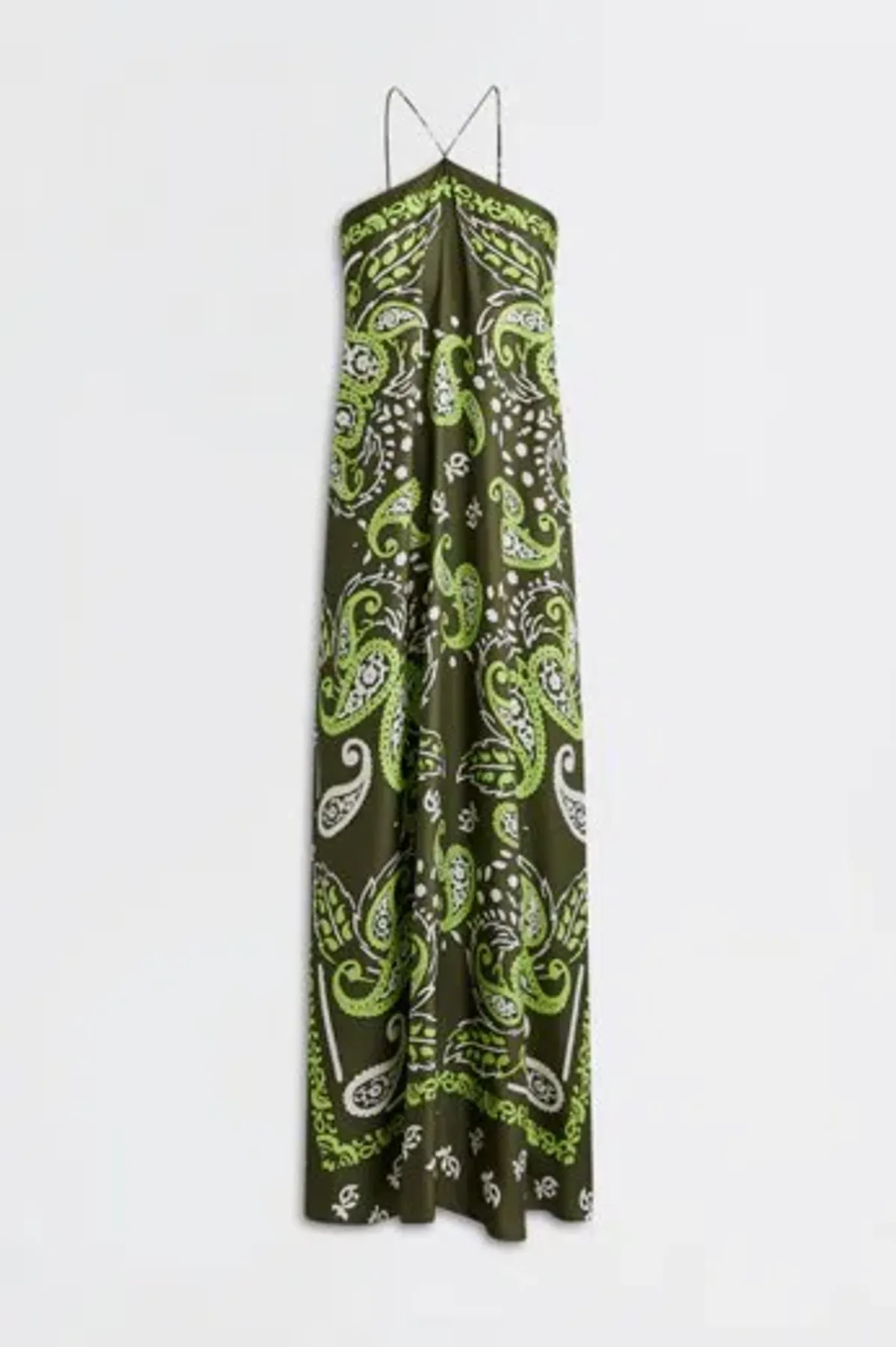 Scanlan Theodore Silk Bandana Dress Army Size 8 - Image 2