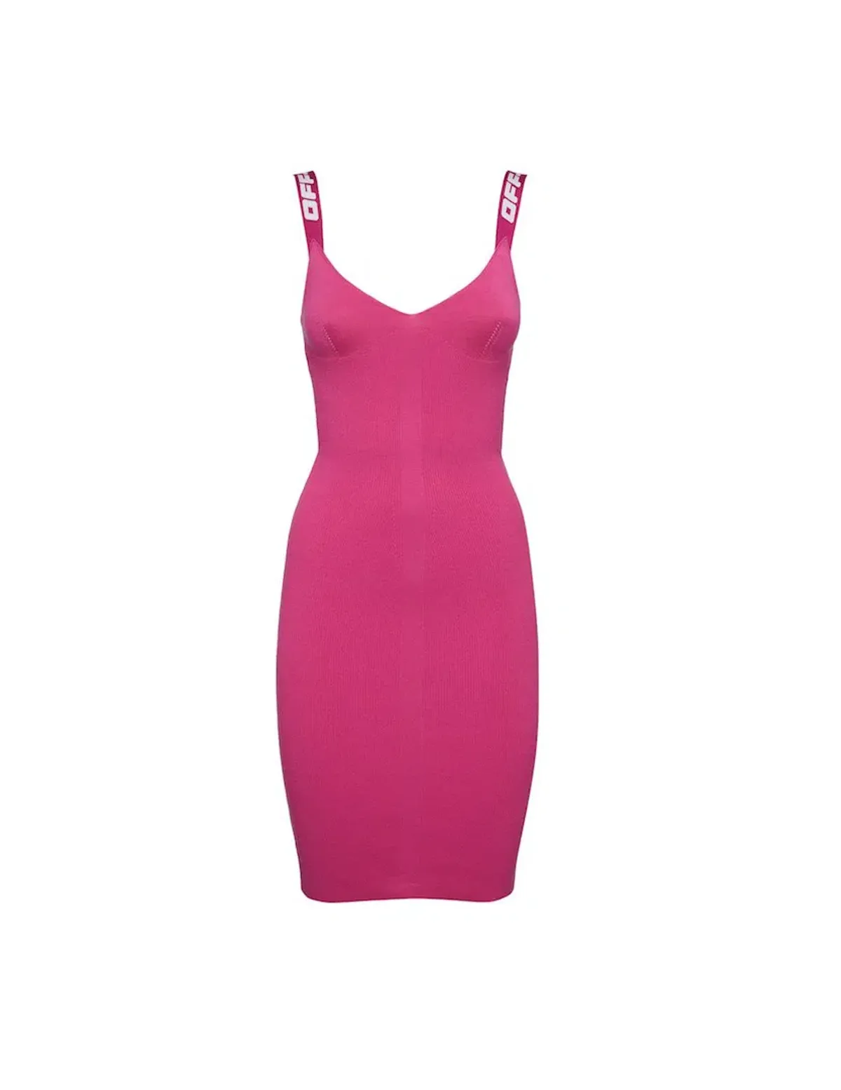 Off-White Logo Strap Dress in Pink Size 8 - Image 4