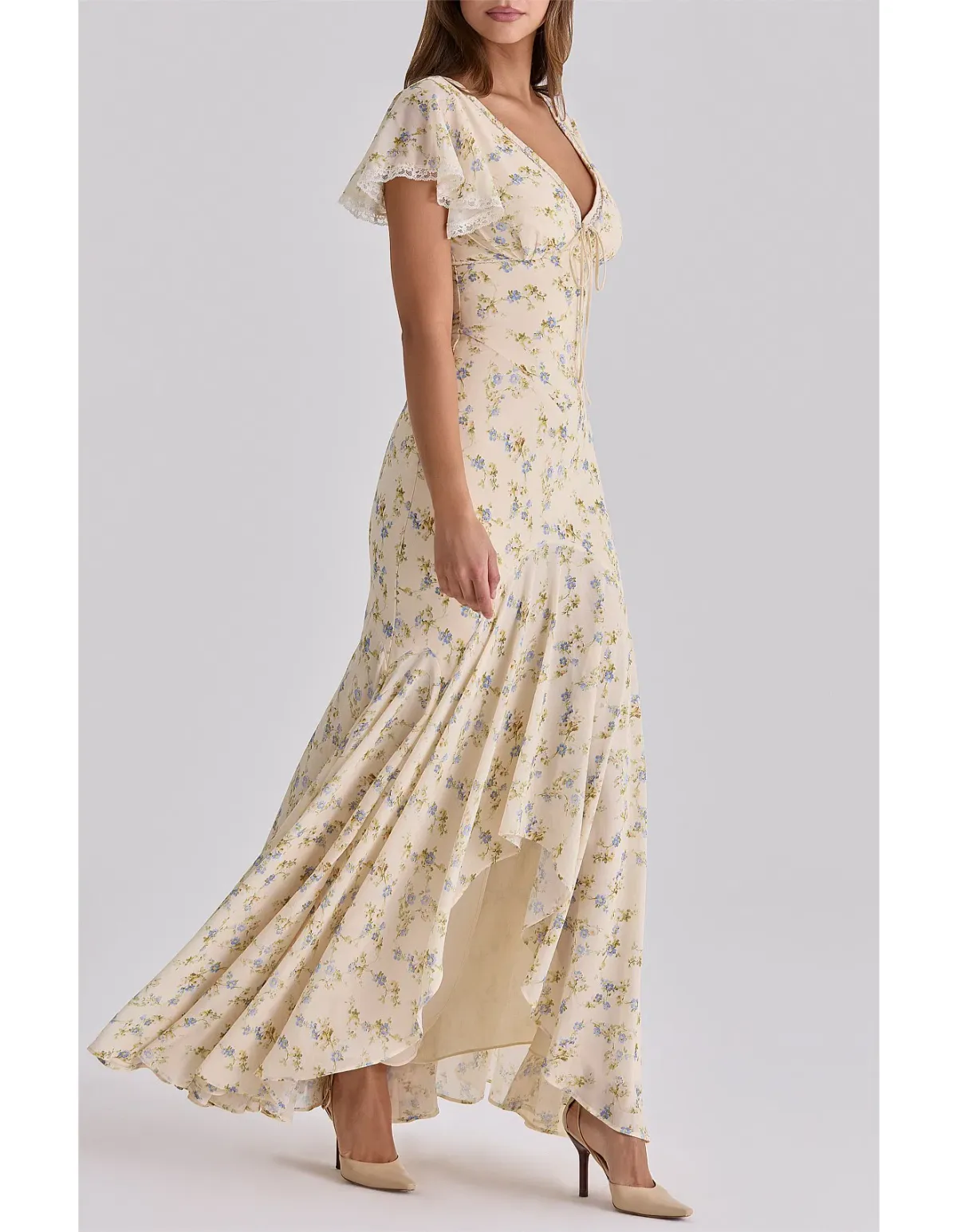 House of CB Amina Georgette Maxi Tea Dress Size 6 - 8  - Image 3