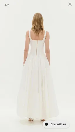 Aje Alani Gown in Ivory size 8  for rent on The Volte - image 2