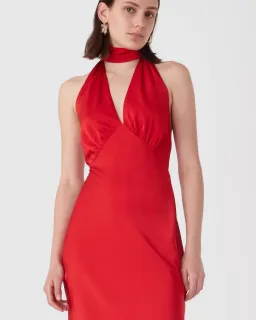 Federica Satin Midi Dress for rent on The Volte - image 5