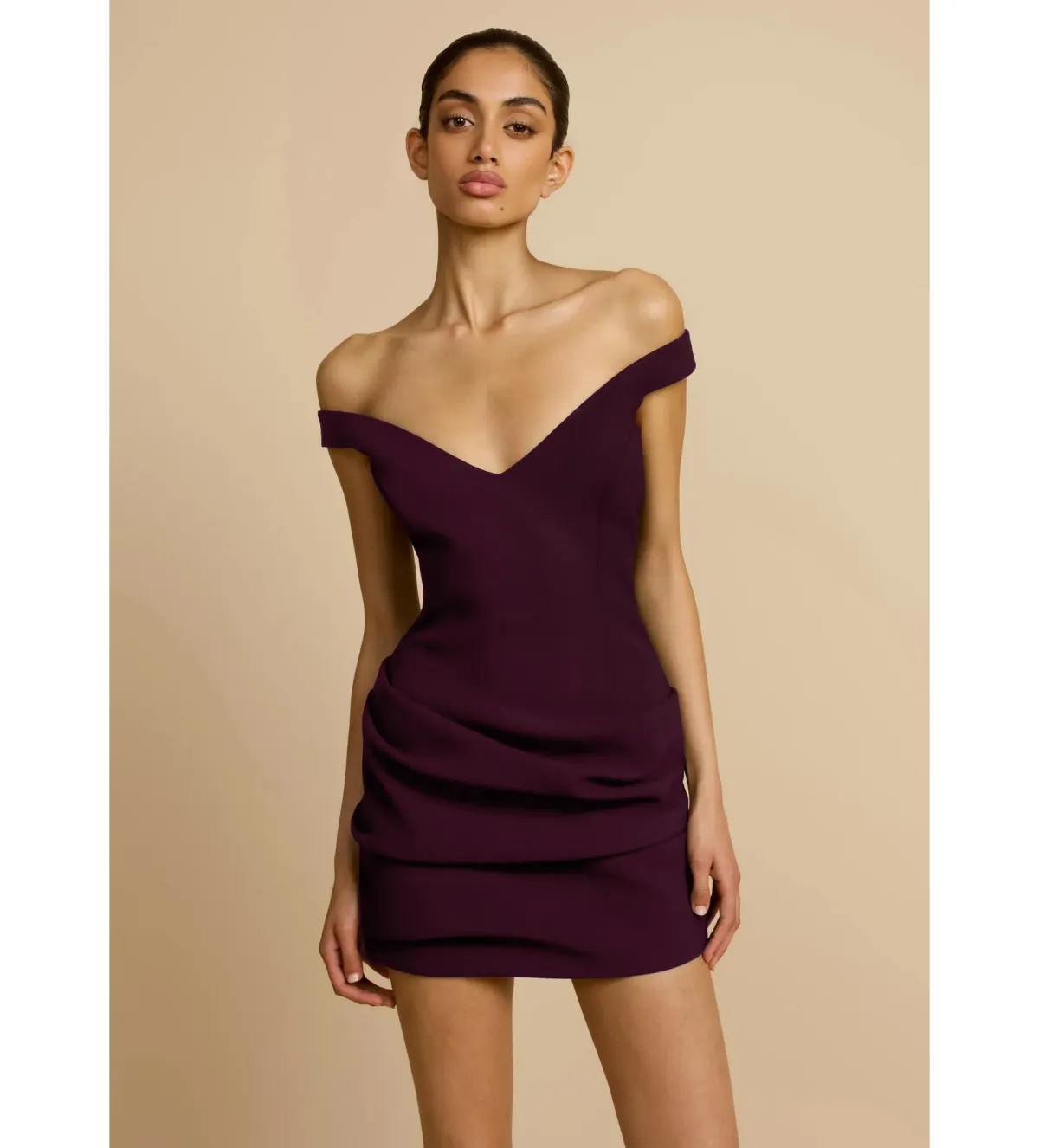 Arcina Ori Avery Mini Dress Plum Size M/AU 10 - Image 2