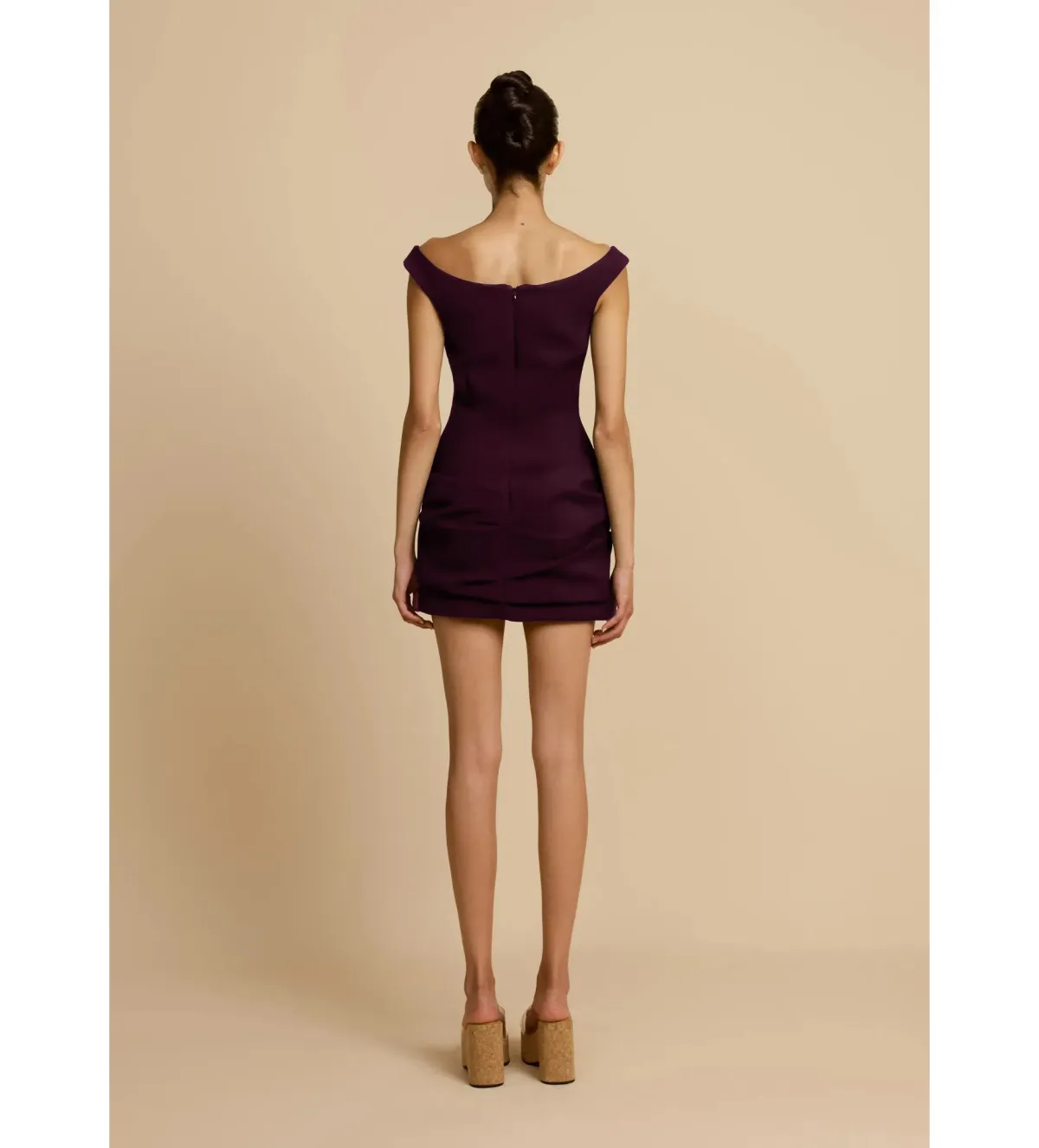 Arcina Ori Avery Mini Dress Plum Size L/AU 12 - Image 3