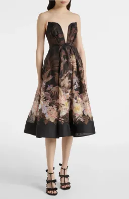 Zimmermann Illuminate Draped linen and cotton midi dress for rent on The Volte - image 1