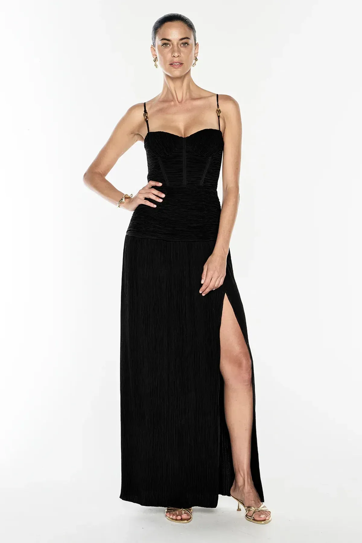 Manning Cartell Double Time Pleat Dress Black size 8 - Image 1
