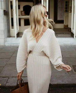 Country Road (Belted) Pleat Dress - Kimono Style for rent on The Volte - image 1