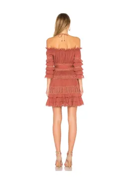 Zimmermann Corsair Frill Tier Dress in Vintage Rose Size 2/AU 12 for rent on The Volte - image 3