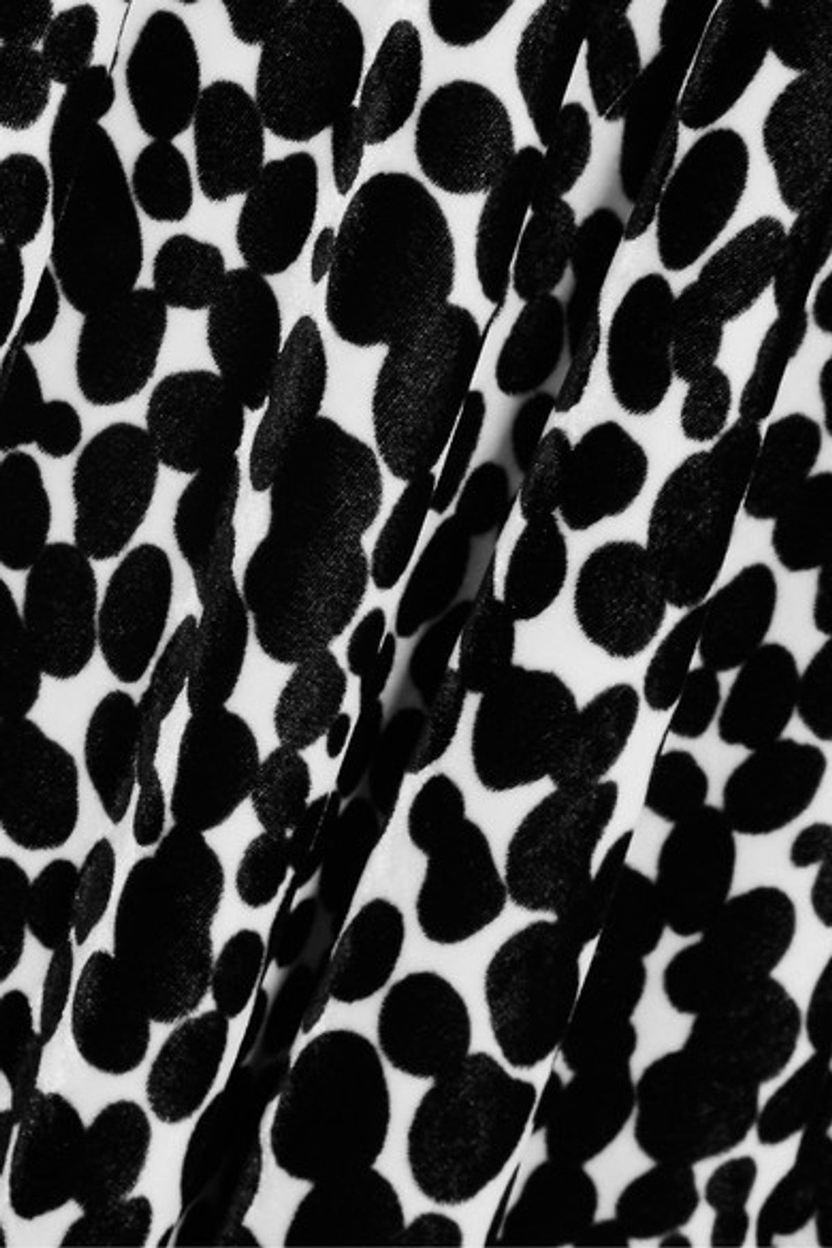 Raquel Diniz - Giovanna printed velvet halterneck gown in Black/white, Size 6 - Image 4