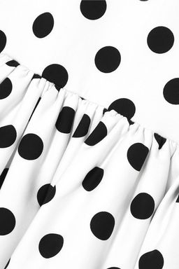 Rebecca De Ravenel - Tie-detailed polka-dot cotton-blend maxi dress in White with black Size AU 6 NEVER WORN for rent on The Volte - image 4