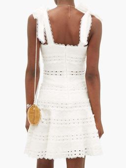 Zimmermann Kirra Tie Shoulder Mini Dress Ivory Size 1 / AU 10 for rent on The Volte - image 3