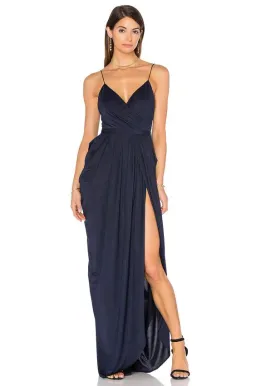 Elle Zeitoune Susanna Maxi Dress Navy Size 8 for rent on The Volte - image 1