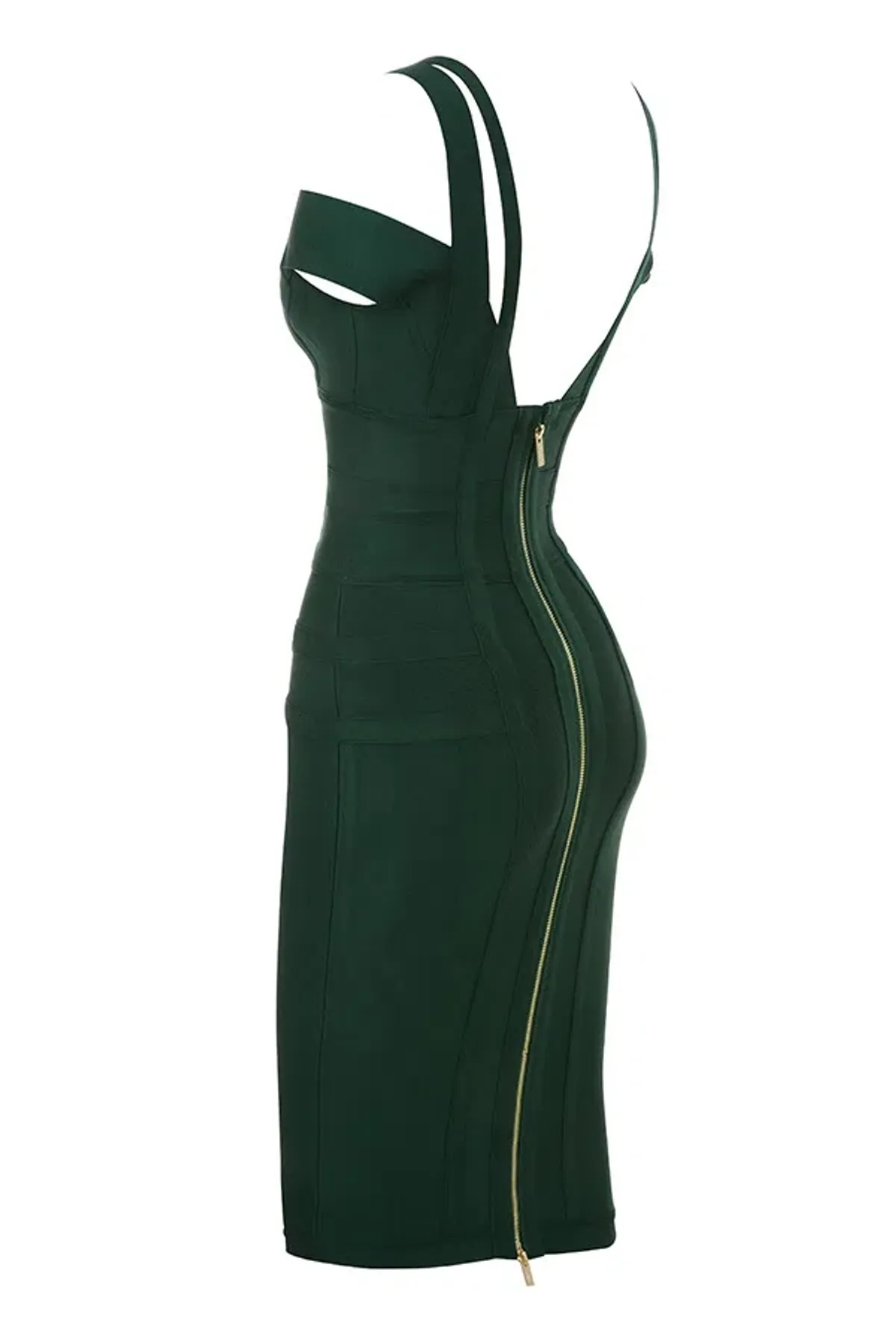 House of CB Mimi Midi Dress Green Size 8 - Image 3