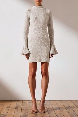 Shona Joy Hayes Frill Cuff Fitted Mini Dress for rent on The Volte - image 1