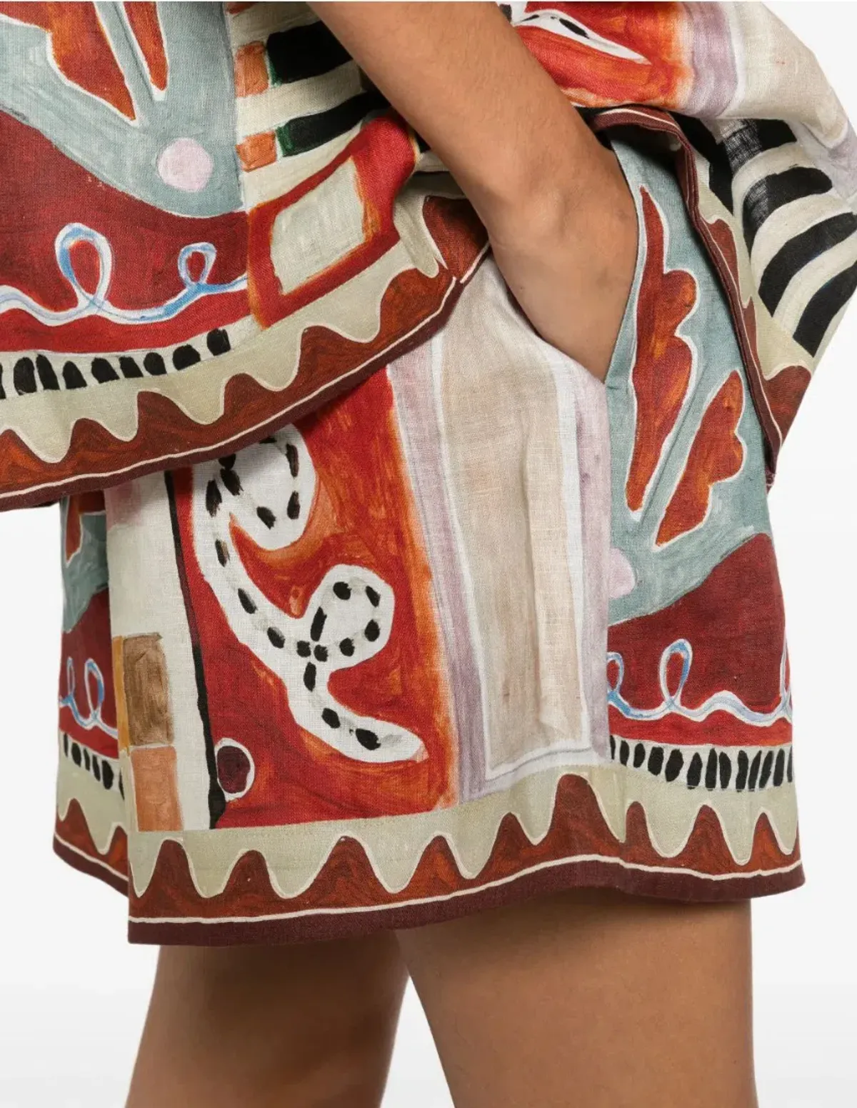 Alemais Michelle Shirt Shorts Set Moroccan Print Size 12 - Image 3