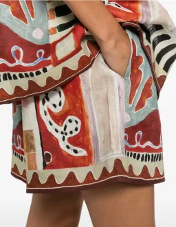 Alemais Michelle Shirt Shorts Set Moroccan Print Size 12 for rent on The Volte - image 3