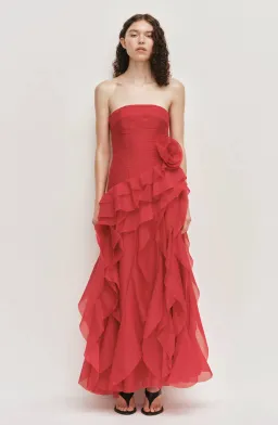 Canyon Gown | Scarlet Red - Size 8 for rent on The Volte - image 2