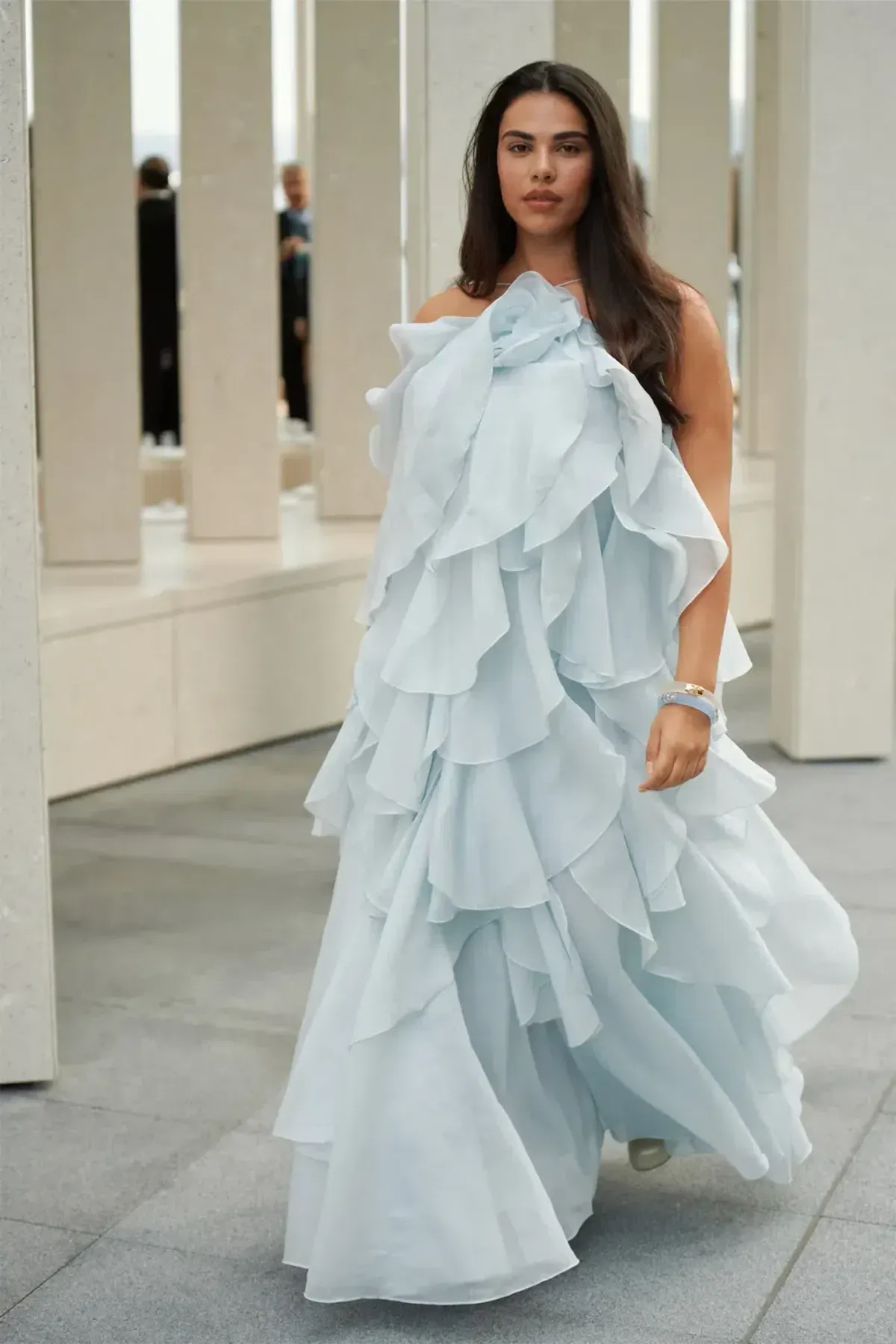 Aje Pandorea Layered Maxi Dress - Silver Blue - Image 5