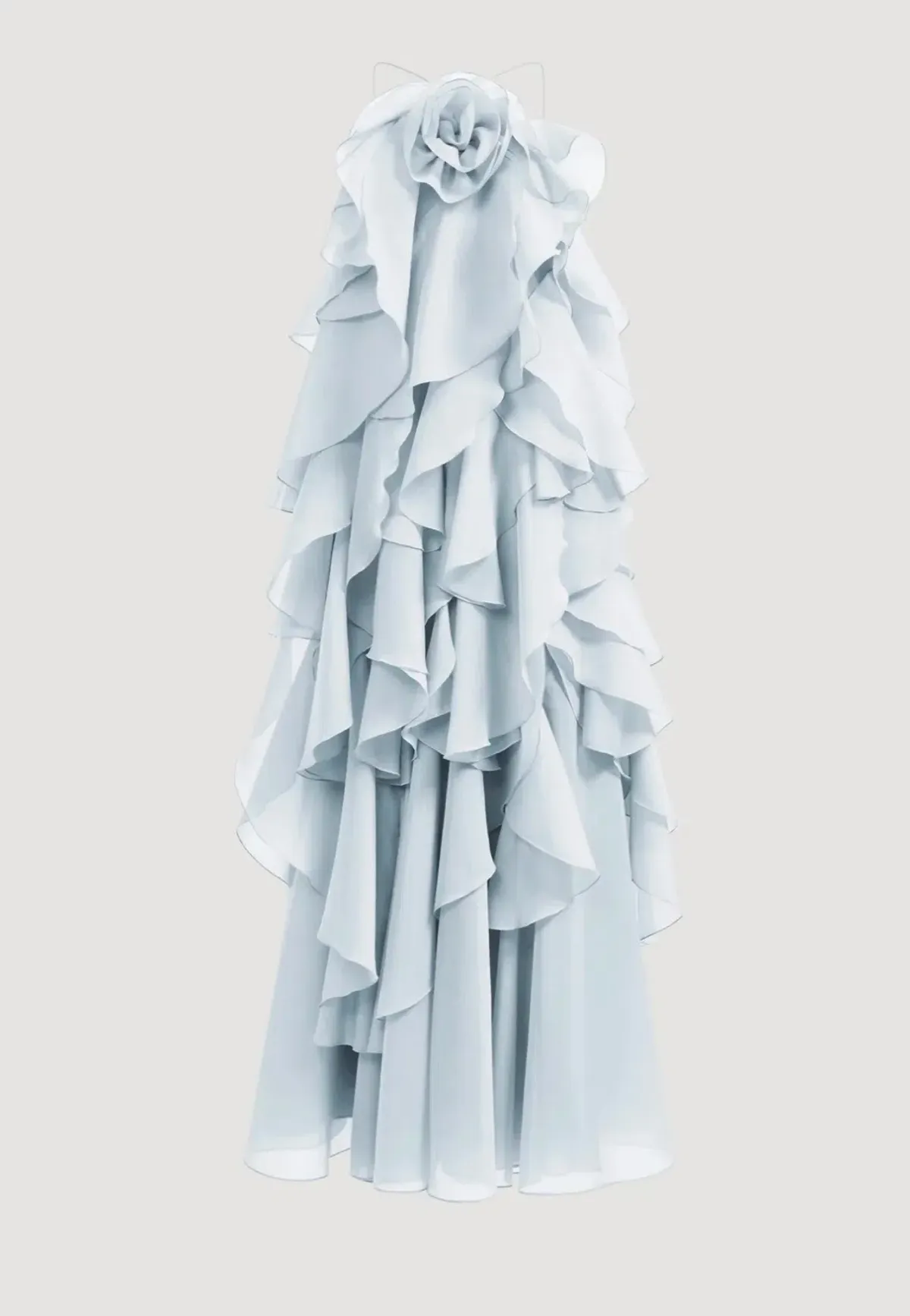 Aje Pandorea Layered Maxi Dress - Silver Blue - Image 4