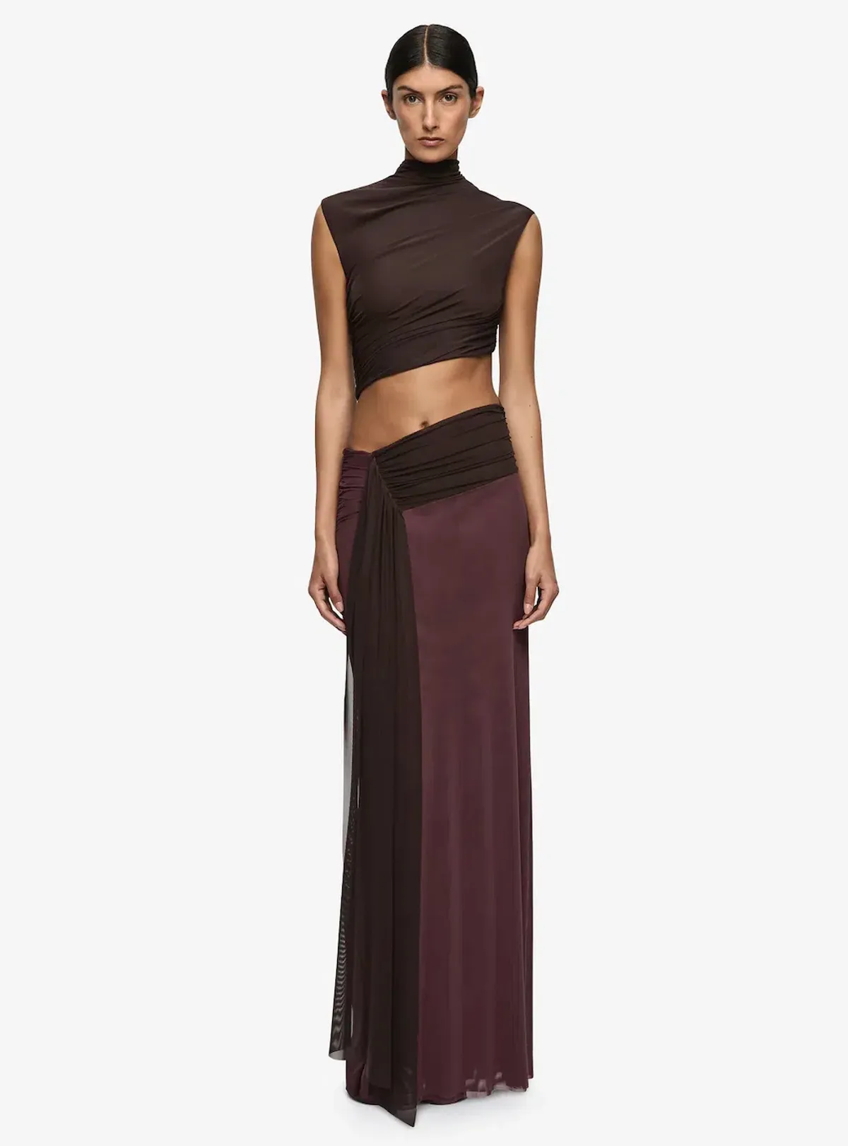 Conni Maxi Dress | Aubergine/ Dark Choc - Size 6 - Image 1