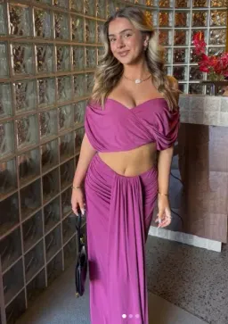 BENNI Celia Top and maxi skirt rose wine 6 for rent on The Volte - image 1