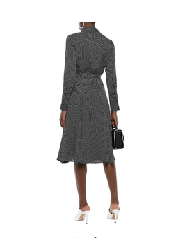 Equipment - Bancort belted black checked crepe de chine shirt dress size 8 for rent on The Volte - image 3