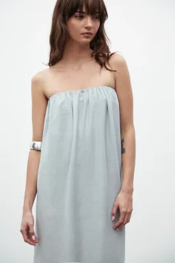 Bayse Zuri Linen Midi Dress Mist Blue Size 10 / M for rent on The Volte - image 5