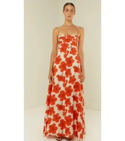 PALM NOOSA PRIMROSE MAXI DRESS RED HIBISCUS - SIZE 12 for rent on The Volte - image 1