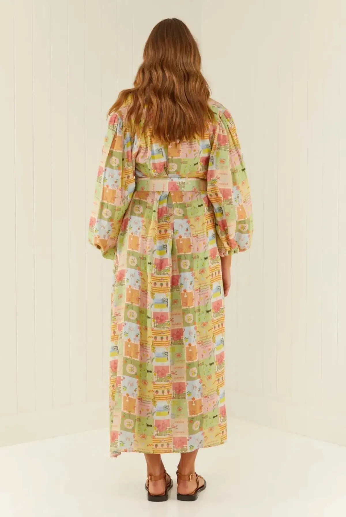 PALM NOOSA NODDY DRESS NOOSA TILES PRINT MULTI SIZE - SIZE 12 - Image 3