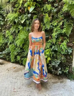 Zimmermann Alight Picnic Midi Dress Size 1 AU 10 for rent on The Volte - image 1