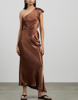 Bec and Bridge Delphine Midi Dress Brown Size 14 for rent on The Volte - image 1