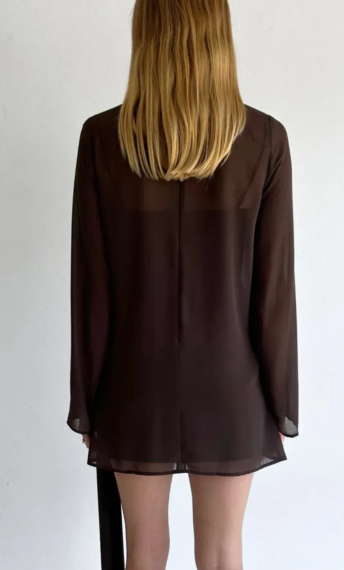 By Nicola - Elodie Mini Dress in Chocolate - Size 12  - Image 8