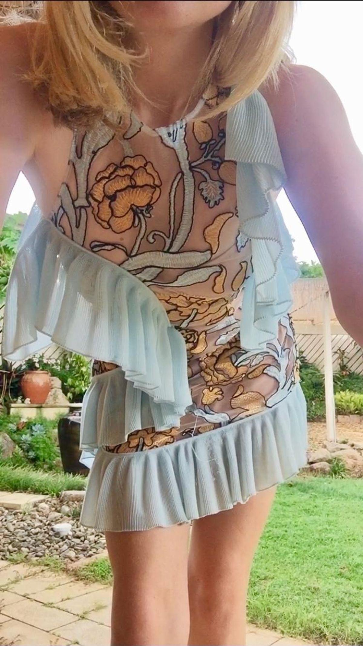 Alice McCall Frill Mini Dress Floral Size 10 - Image 8